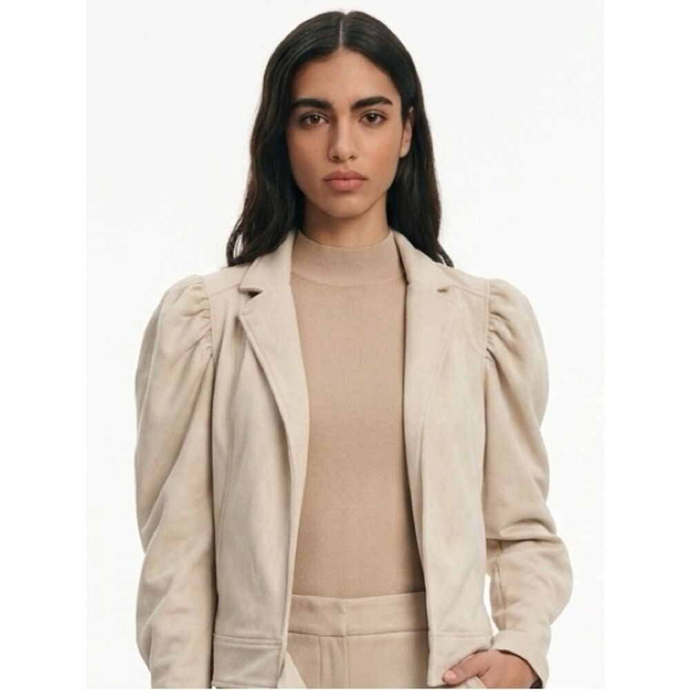 FOREVER 21 | NEW Faux Suede Beige Blazer with Tie Belt Detail Women’s Size M